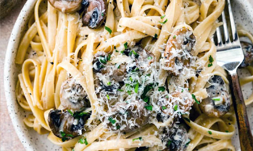 Mushroom Cream Pasta